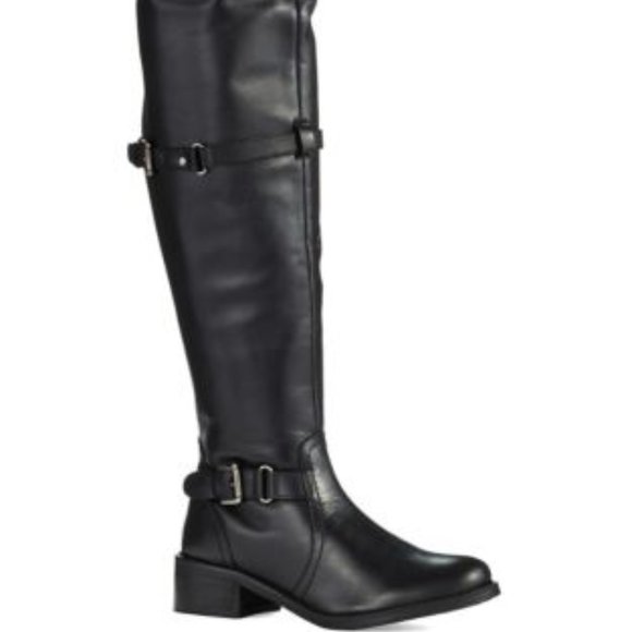 Seychelles Shoes - New! SEYCHELLES SCULPTURE BLACK LEATHER RIDING BOOTS size 8